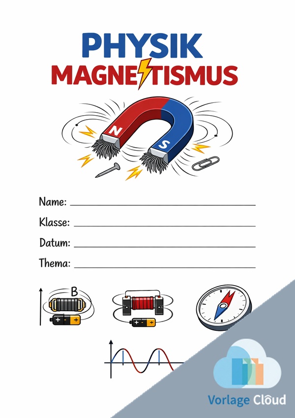 physik magnetismus deckblatt ausdrucken
