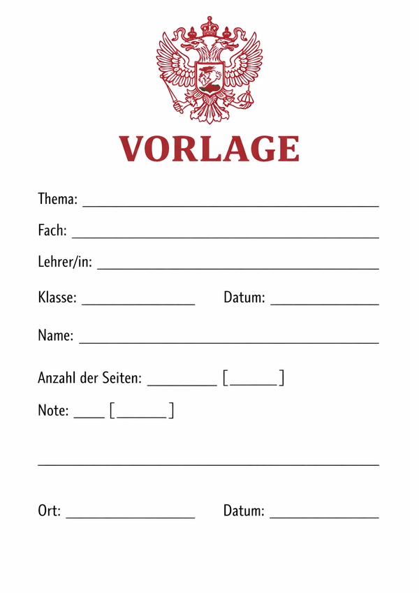 russisch deckblätter