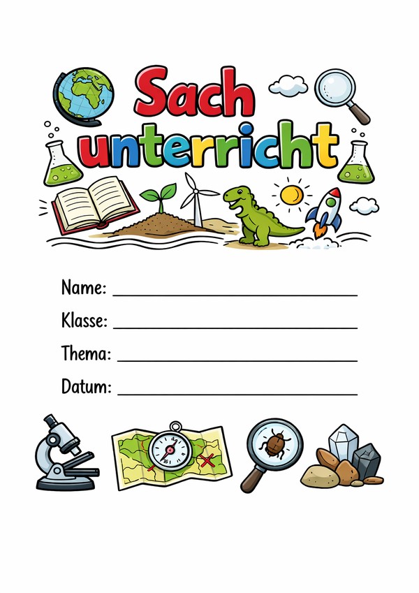 sachunterricht deckblatt zum ausdrucken