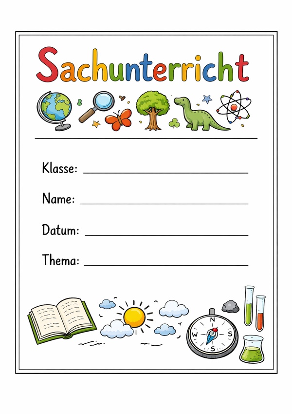 sachunterricht deckblatt