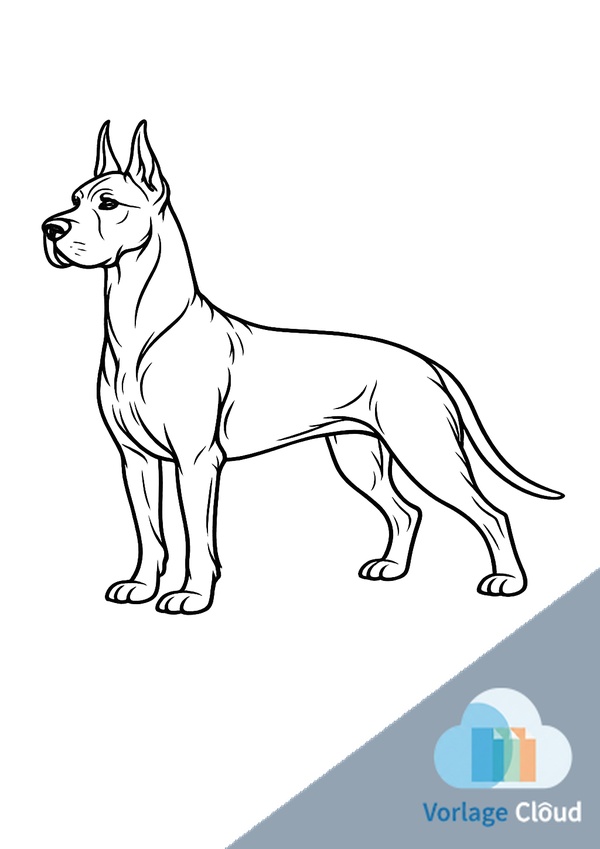 deutsche dogge ausmalbild