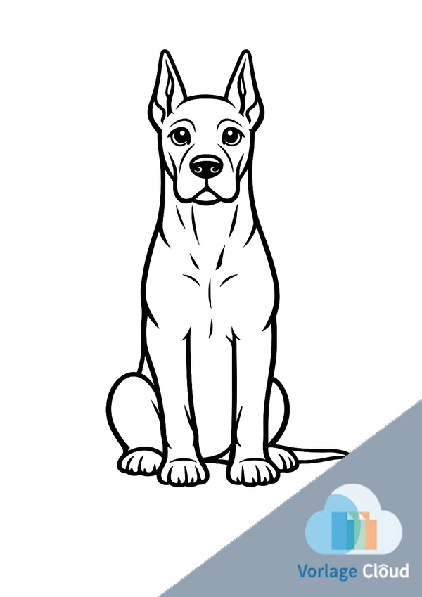 deutsche dogge ausmalbild zum ausdrucken
