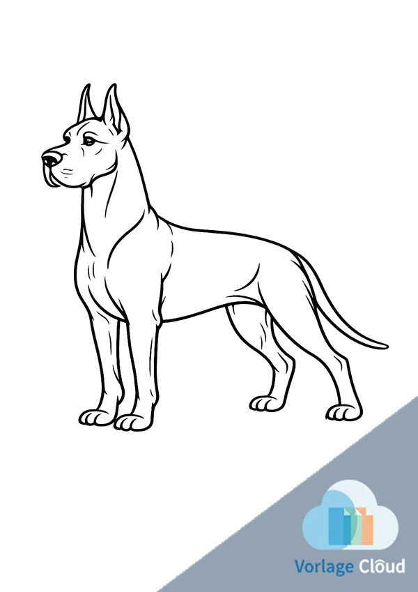 deutsche dogge ausmalbilder