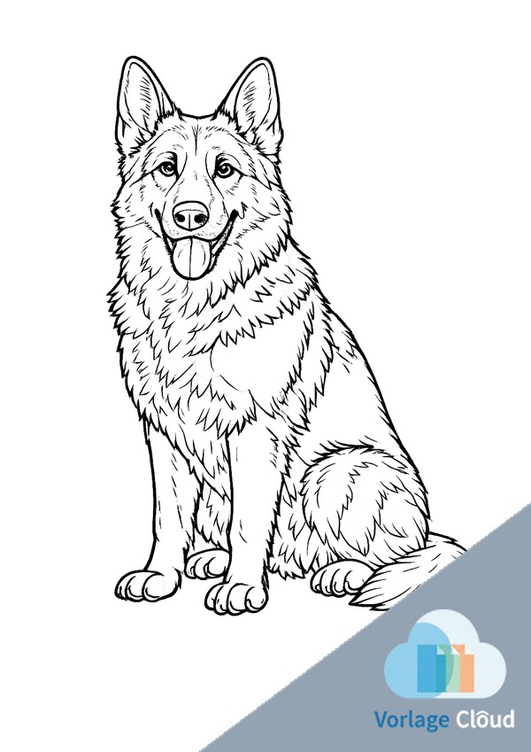 deutscher schäferhund ausmalbilder