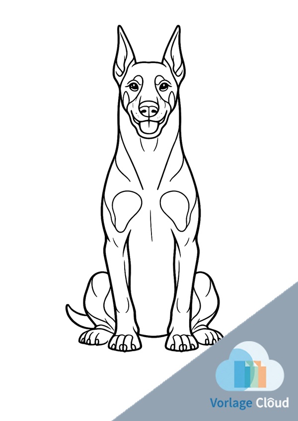 dobermann ausmailbilder zum ausdrucken