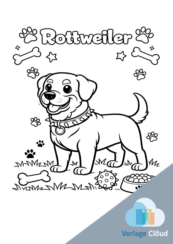 rottweiler ausmailbilder zum ausdrucken
