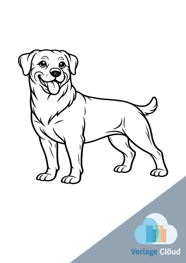 rottweiler ausmalbild