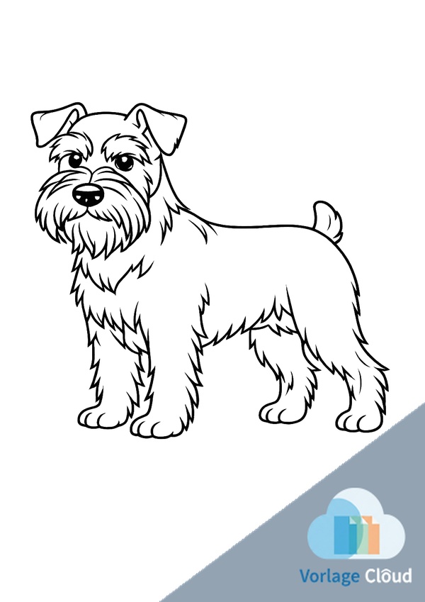 schnauzer ausmailbilder zum ausdrucken