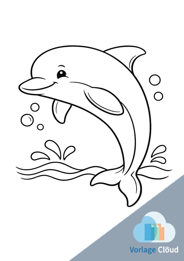 ausmalbild delfin
