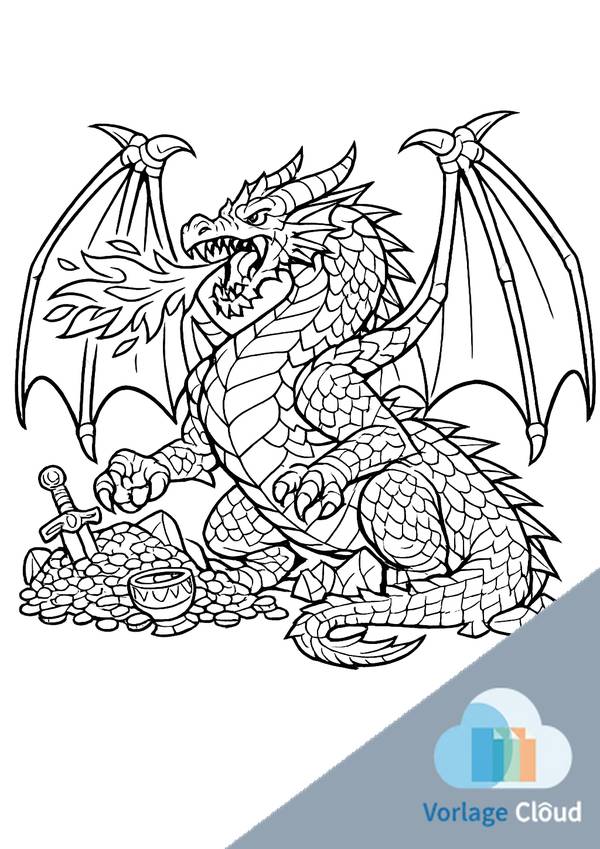 ausmalbild drache