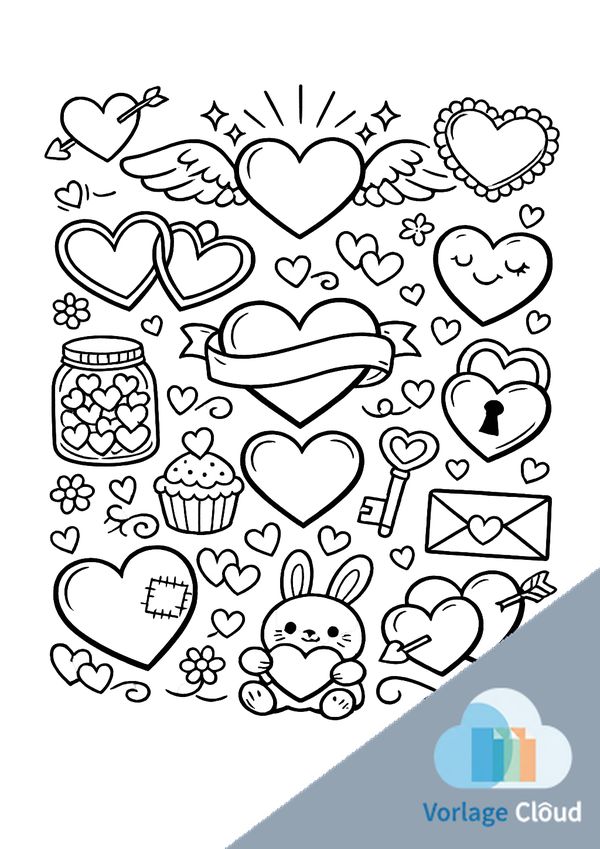 ausmalbild herz kostenlos