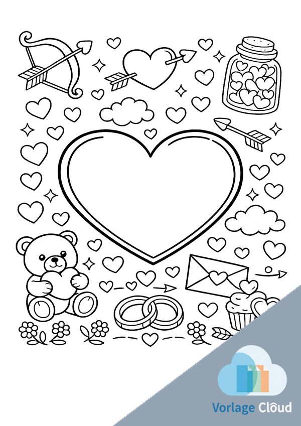 ausmalbild herz