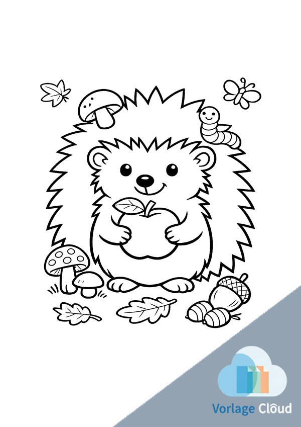 Ausmalbild Igel Kostenlos