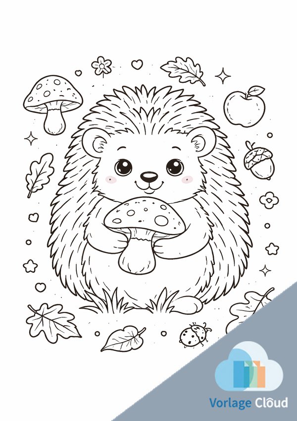 ausmalbild igel zum ausdrucken