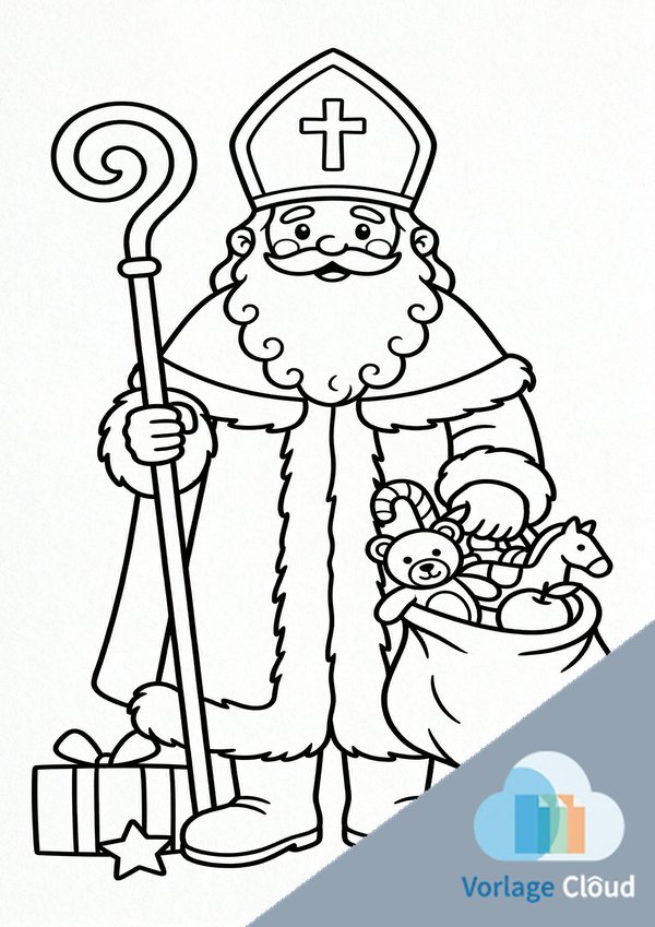ausmalbild nikolaus