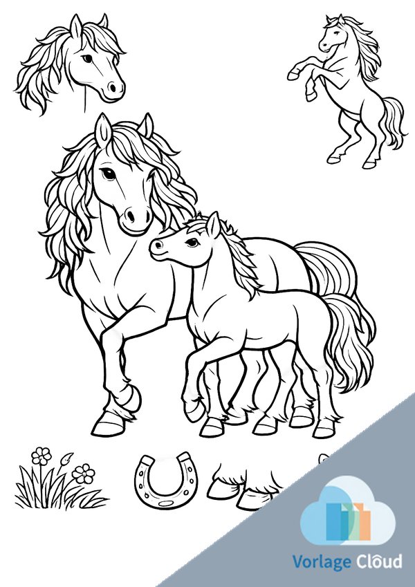 ausmalbild pferd