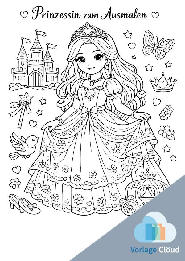 ausmalbild prinzessin