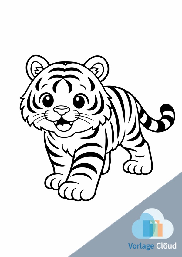 ausmalbild tiger kostenlos