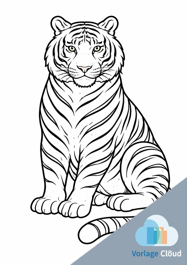 ausmalbild tiger