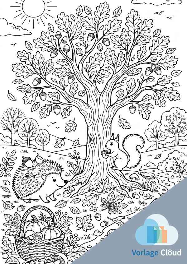 ausmalbilder blätter herbst
