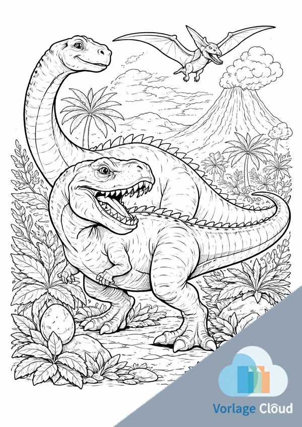 ausmalbilder dino