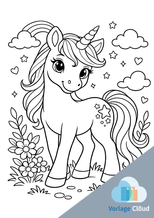 ausmalbilder einhorn