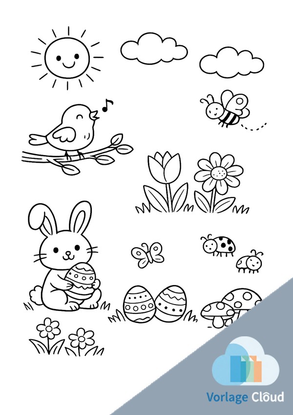 ausmalbilder frühling kostenlos