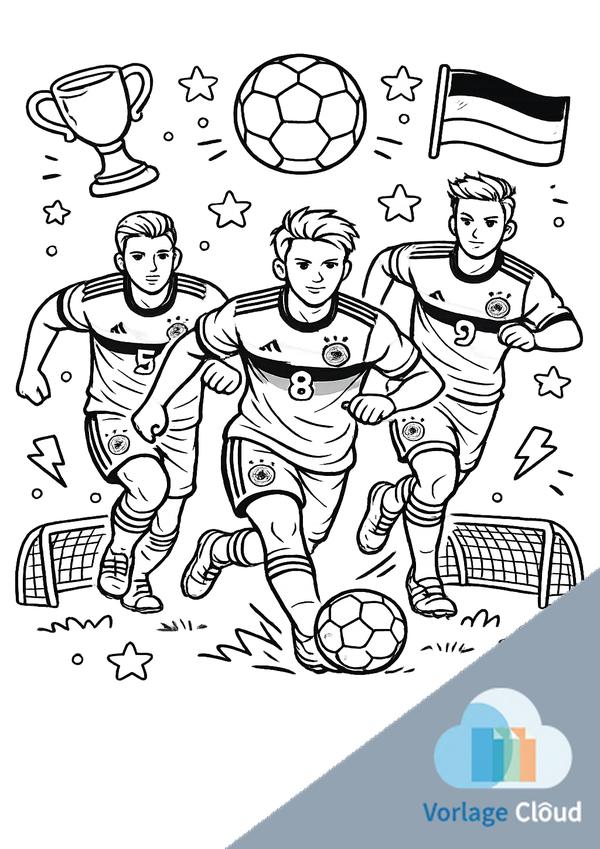 ausmalbilder fussball stars