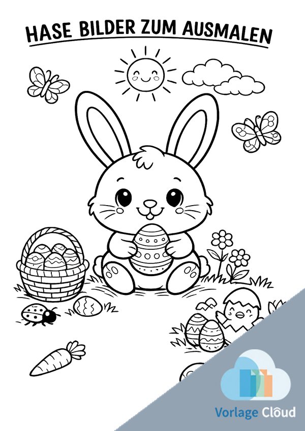 ausmalbilder hase zum ausmalen