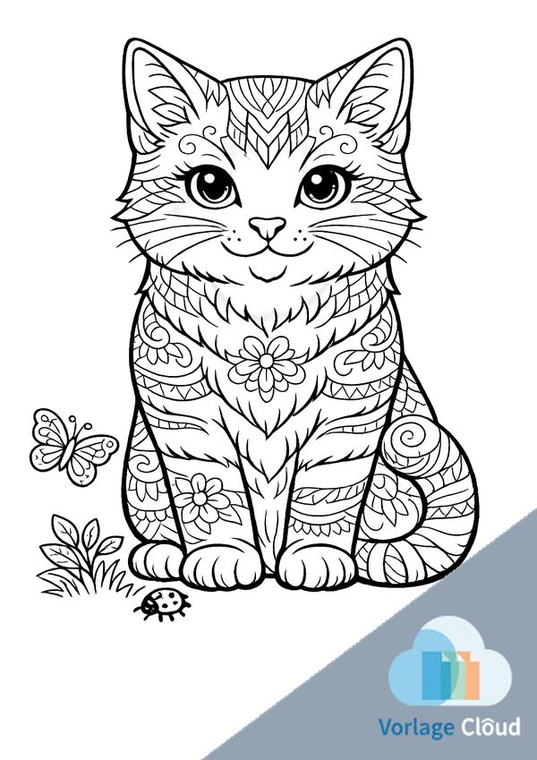 ausmalbilder katze