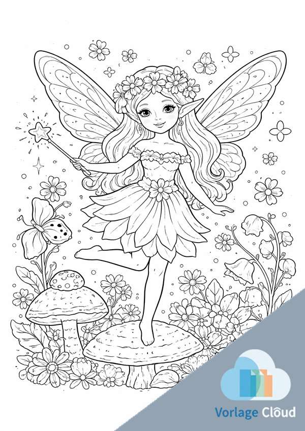 ausmalbilder kostenlos feen