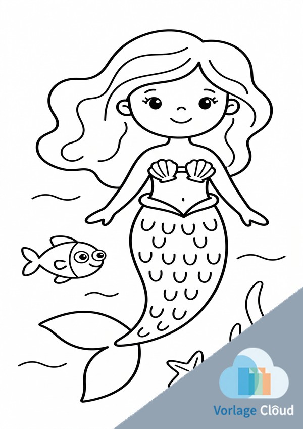 ausmalbilder meerjungfrauen kostenlos