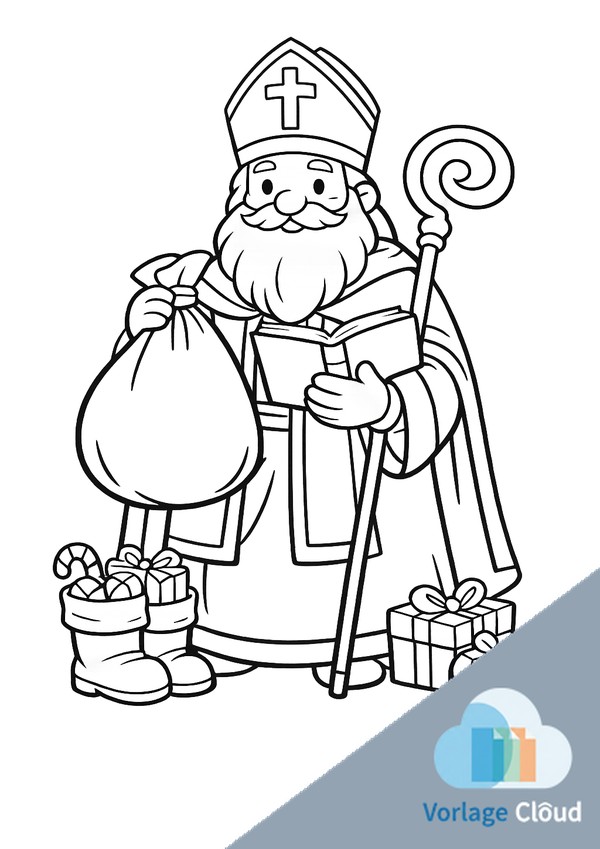 ausmalbilder nikolaus kostenlos