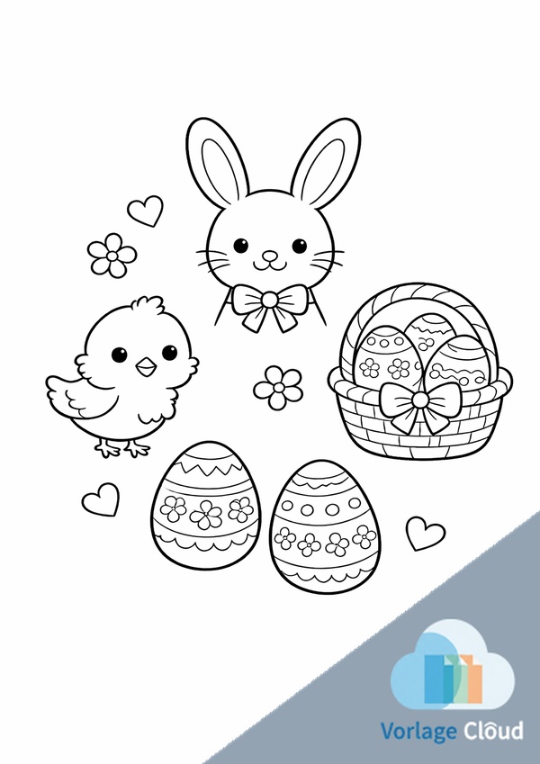 ausmalbilder osterhasen