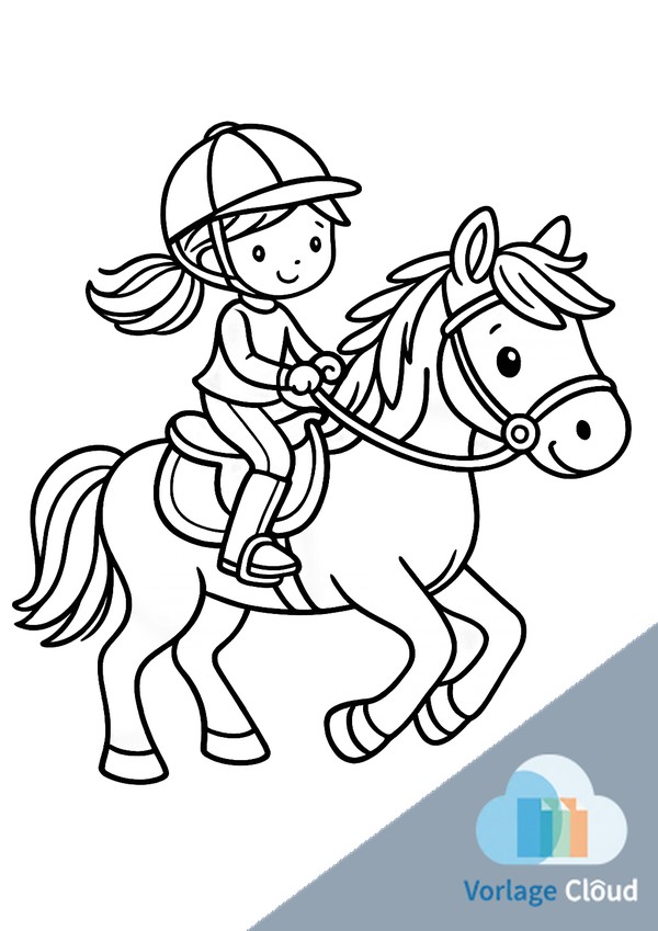 Ausmalbilder Pferd Mit Reiter Wm