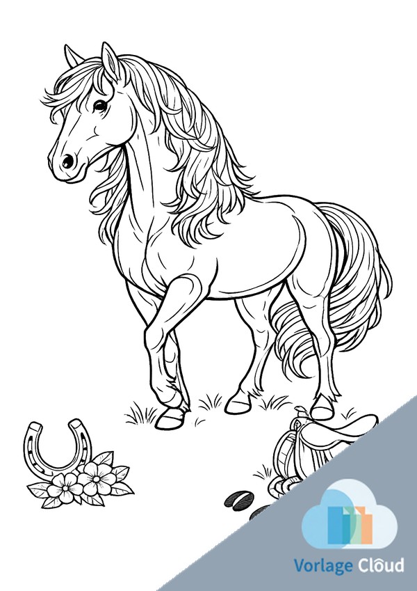 ausmalbilder pferde kostenlos