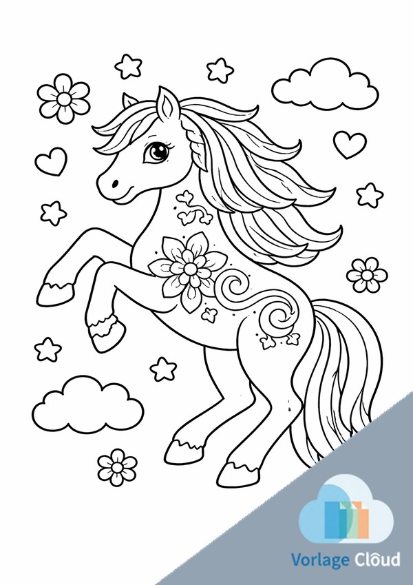 ausmalbilder pferde mandala