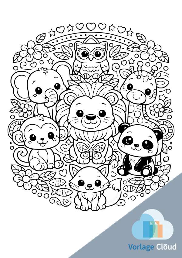 ausmalbilder tier mandalas