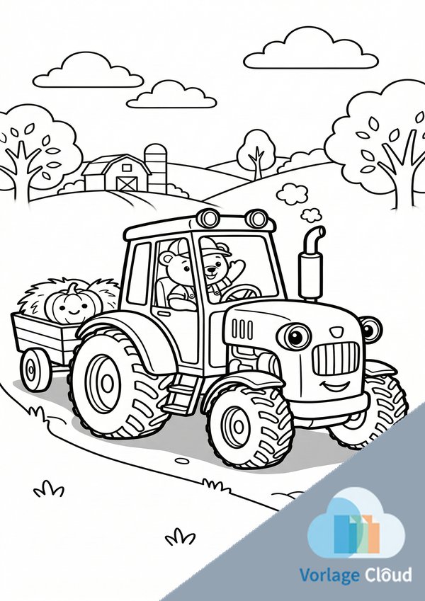 ausmalbilder traktor kostenlos