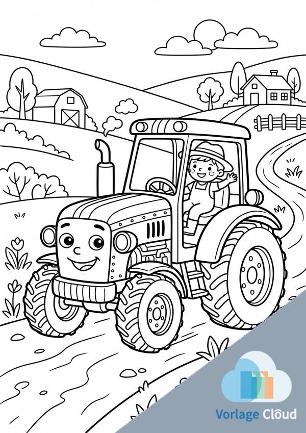 ausmalbilder traktoren