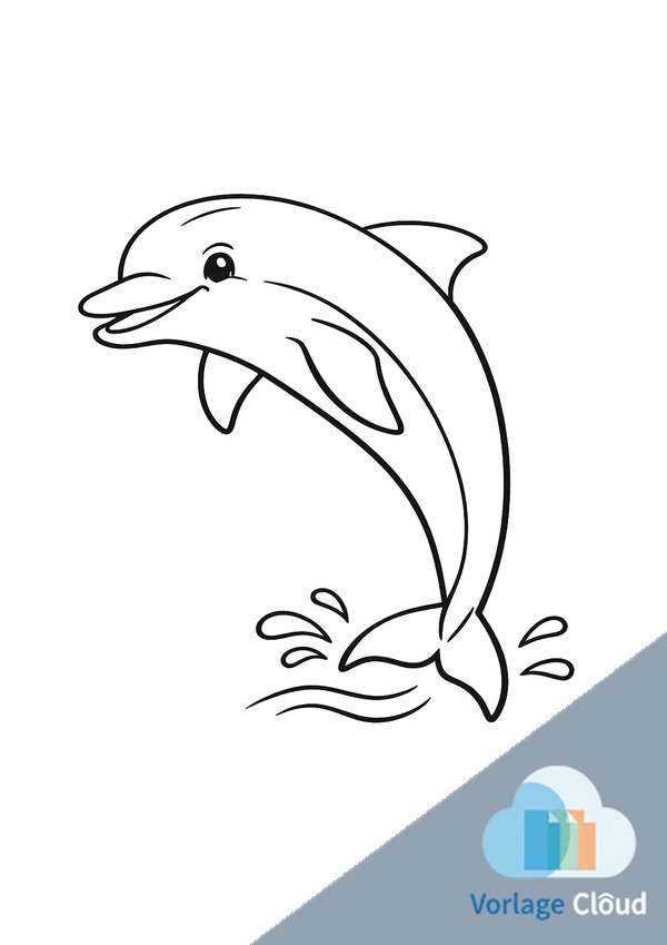 ausmalbilder von delfinen