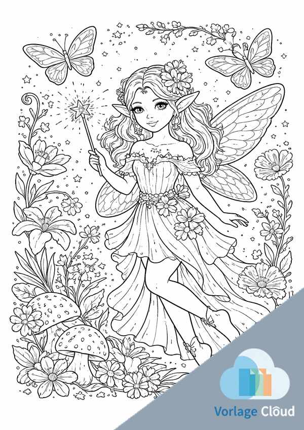 ausmalbilder von feen zum ausdrucken