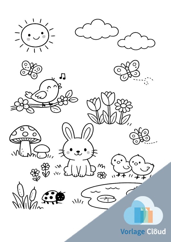 ausmalbilder zum ausdrucken frühling