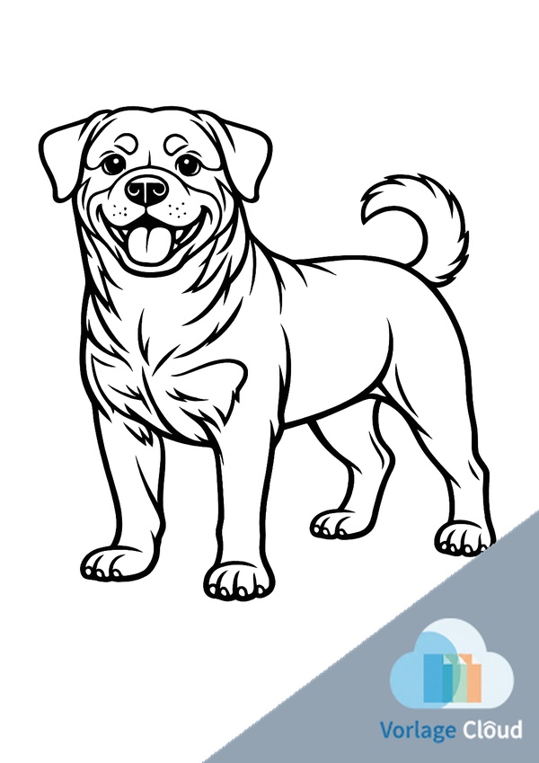 bilder von rottweiler zum ausmalen