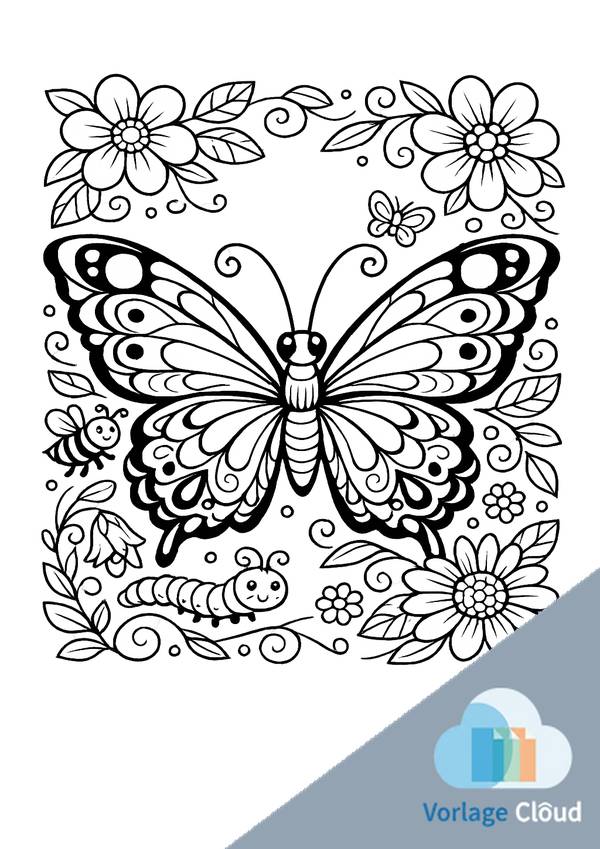 bilder von schmetterling zum ausmalen