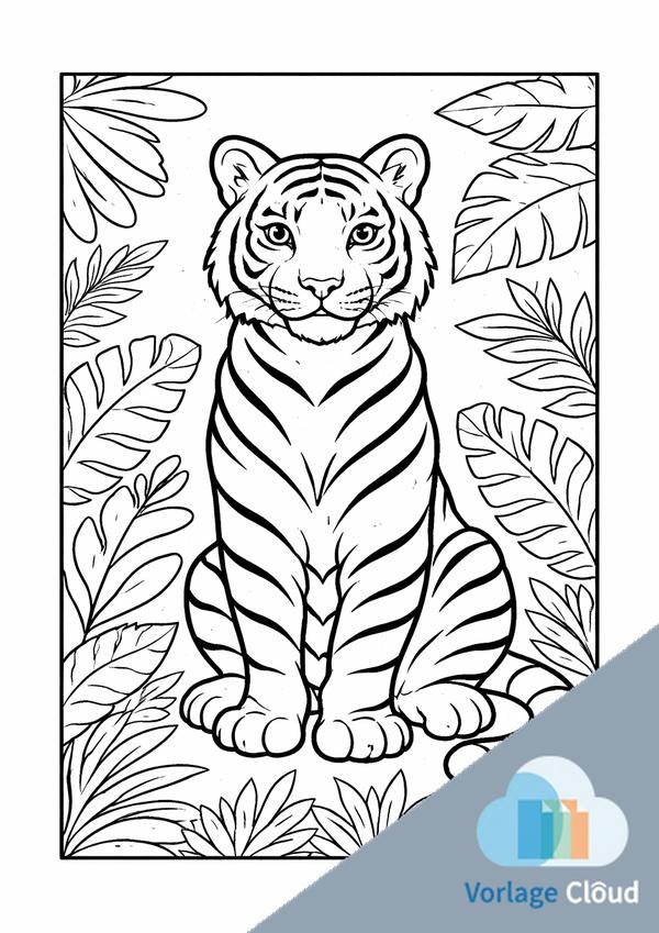 bilder zum ausmalen tiger