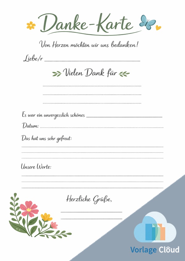 danke karte kostenlos