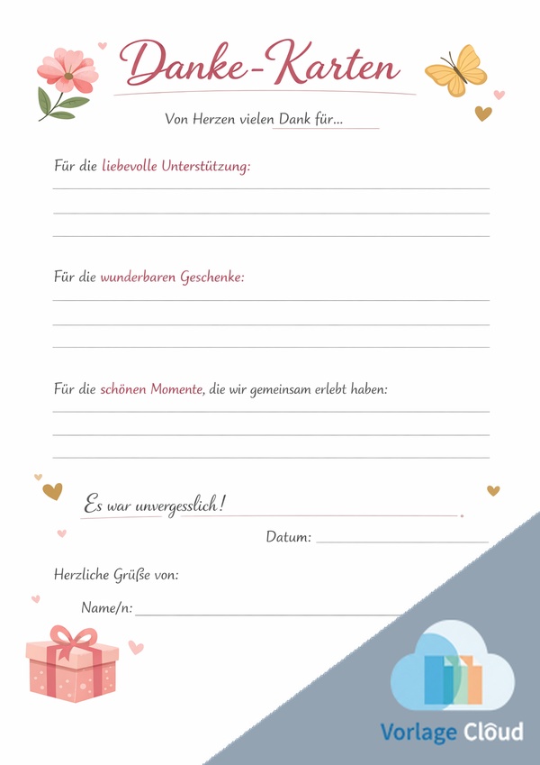 dankeschön karten