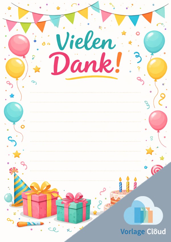 dankeskarten geburtstag zum ausdrucken