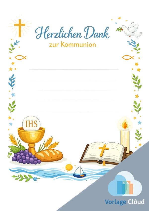 dankeskarten kommunion kostenlos
